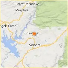 Columbia College Sonora Location Map Columbia College Sonora Location Map
